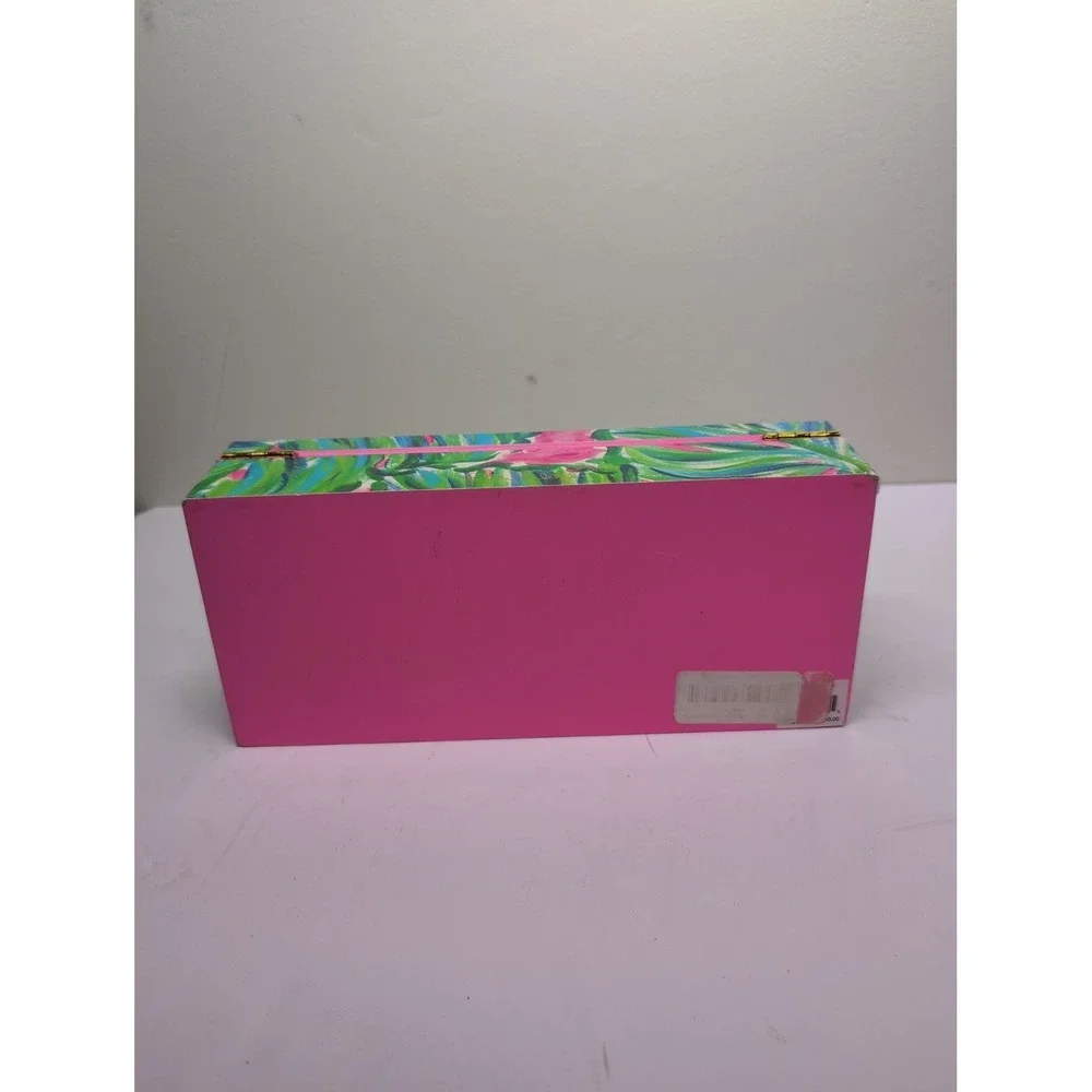 Lilly Pulitzer Life's A Party Pink And Green Lacquer Jewelry Box